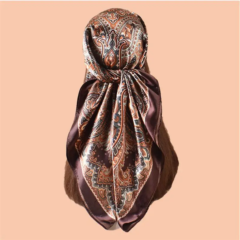 Halstuch Damen mit Paisley-Muster, als Kopftuch tragbar – Bild 5