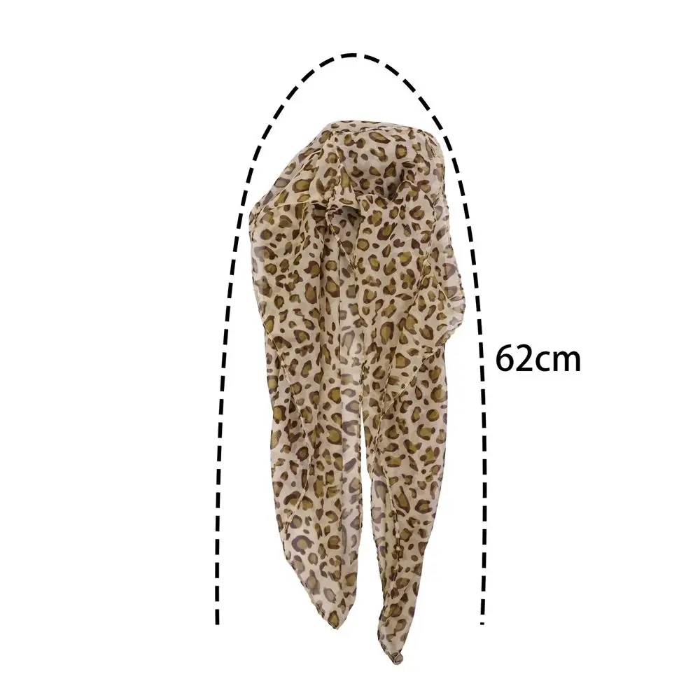 Schal Bandana Leopardenmuster, als Kopftuch oder Halstuch – Braun